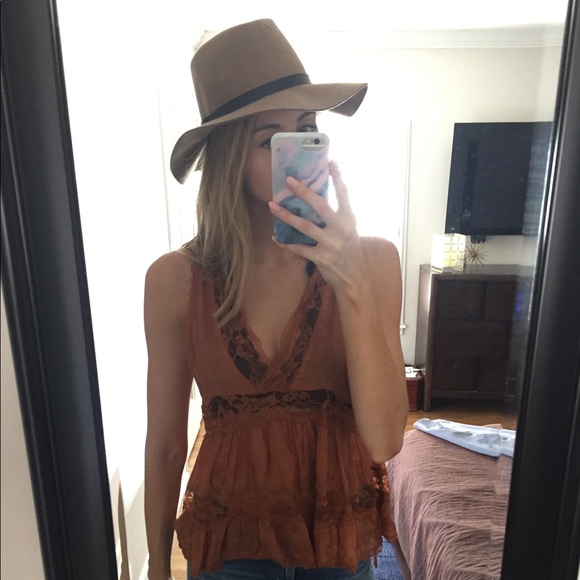 Free People lace trim tank top - Picture 2 of 5